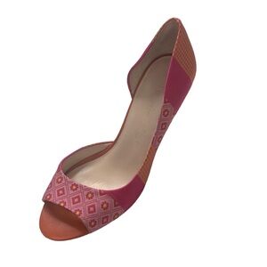 Nine West Color Block Multi Print Heels